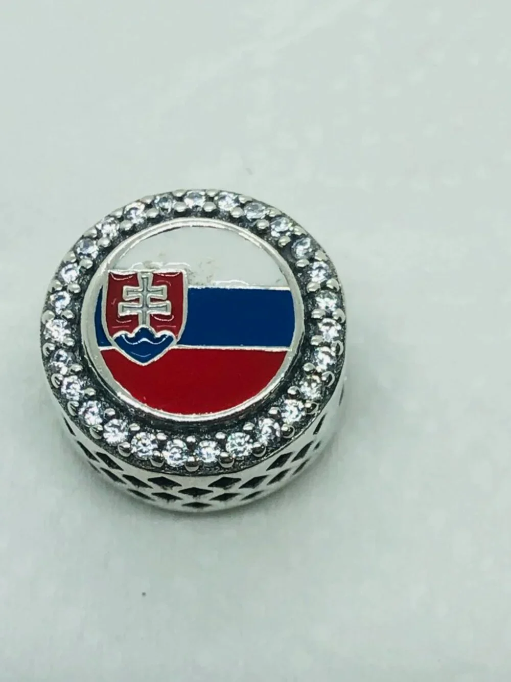 ✨ ✨Pandora Flag of Slovakia Bead charm S925 Silver with box